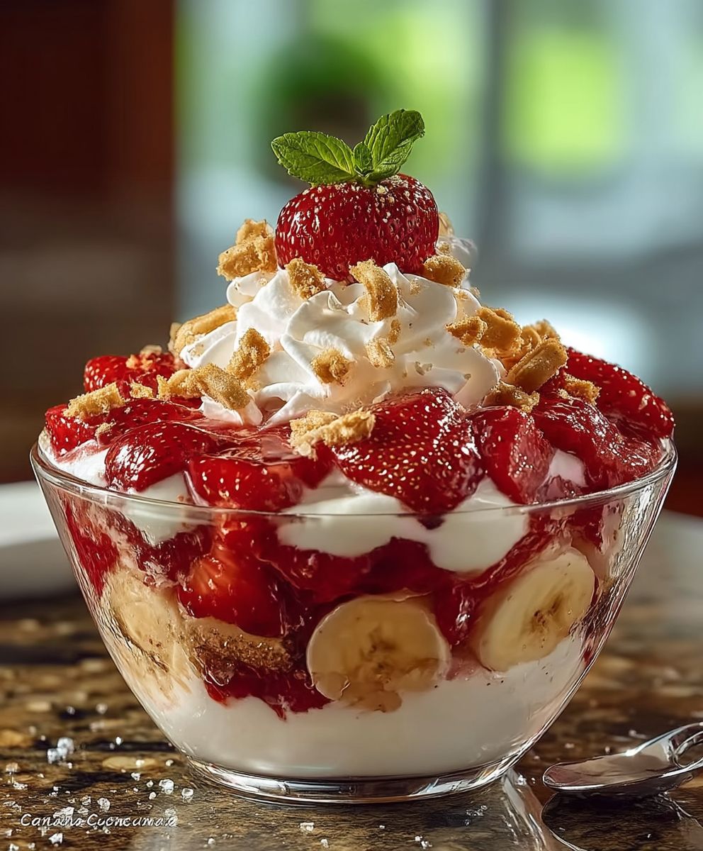 Strawberry Banana Pudding Dessert