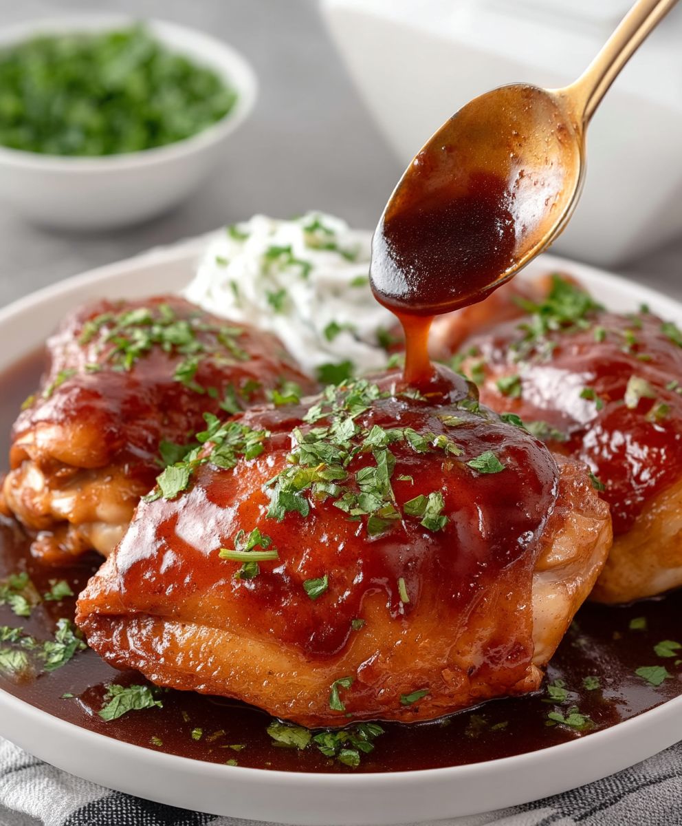 Crockpot Chicken with Sweet Baby Ray's