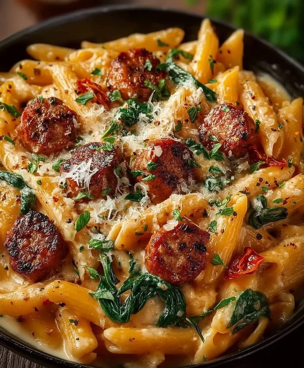Creamy Cajun Sausage Pasta