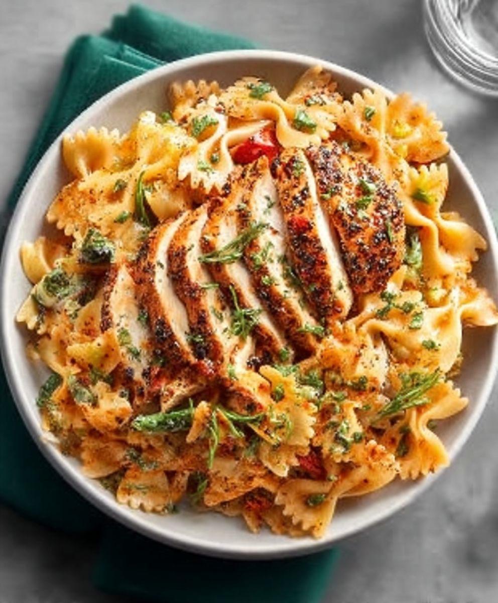 Spicy Chicken Bowtie Pasta