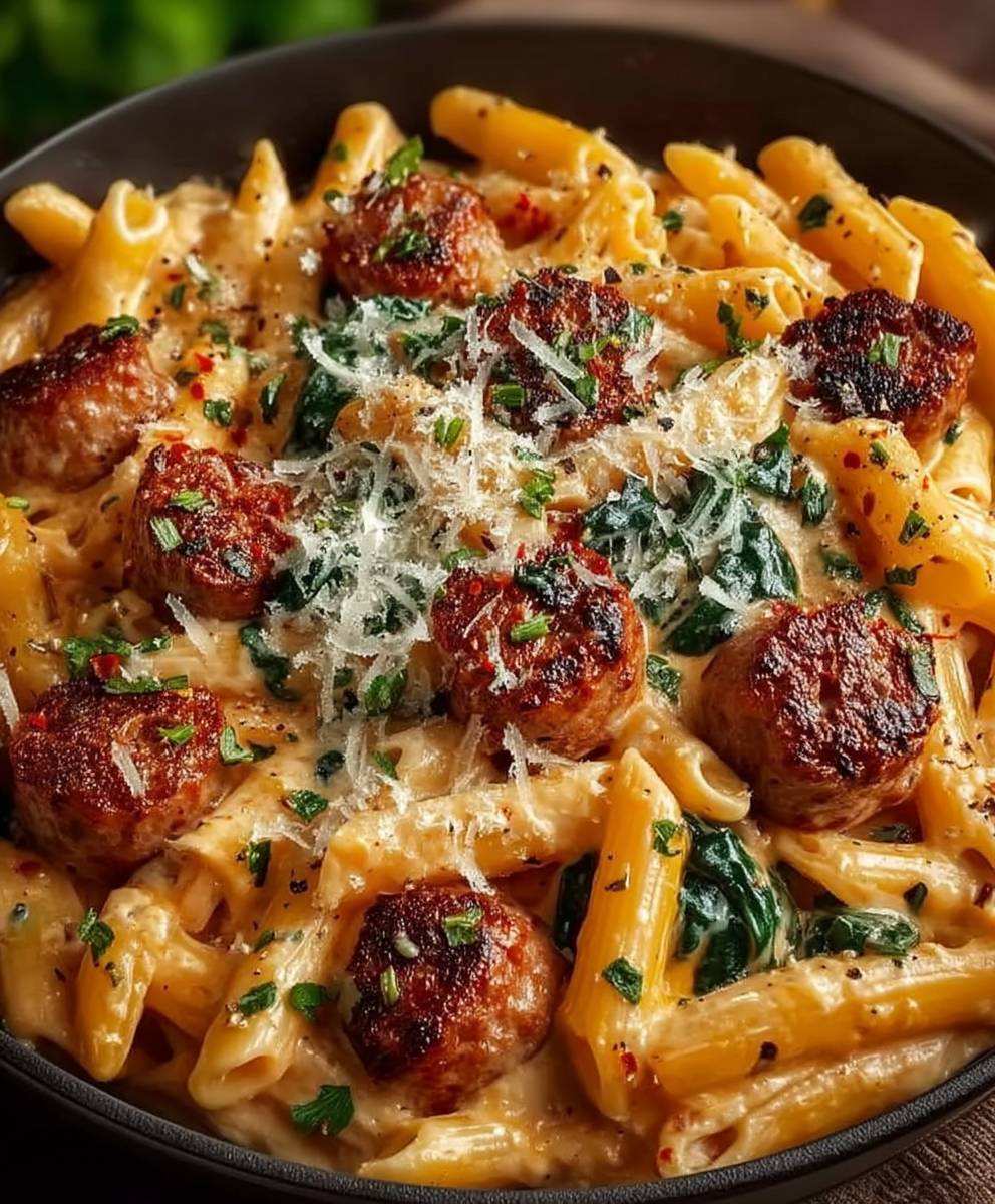 Creamy Cajun Sausage Pasta