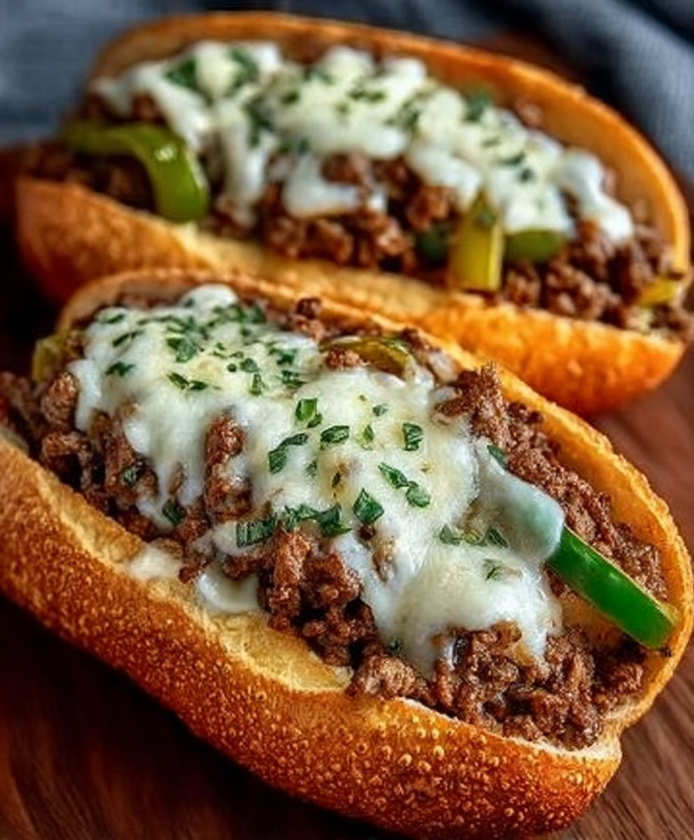 Ground Beef Philly Cheesesteak