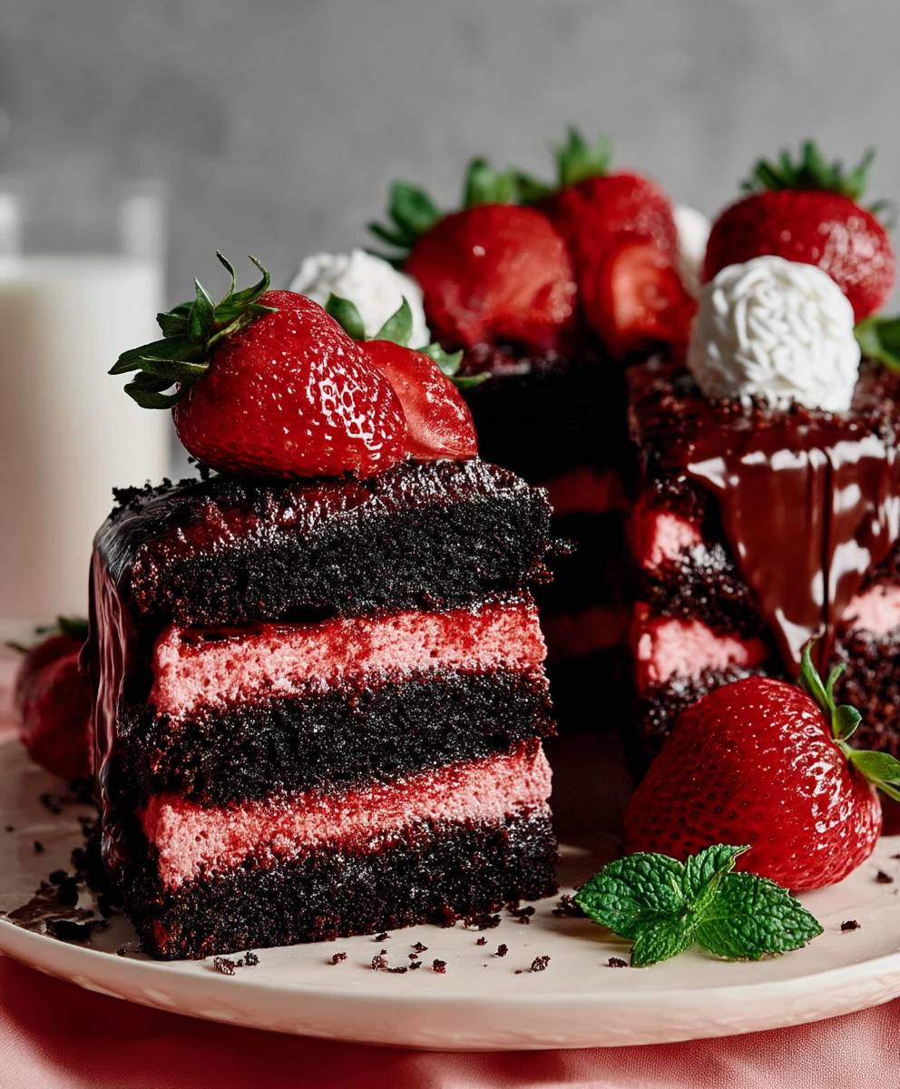 Strawberry Chocolate Cake