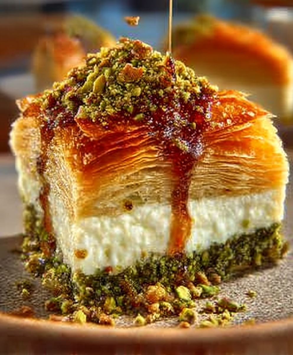 Baklava Pistachio Cheesecake