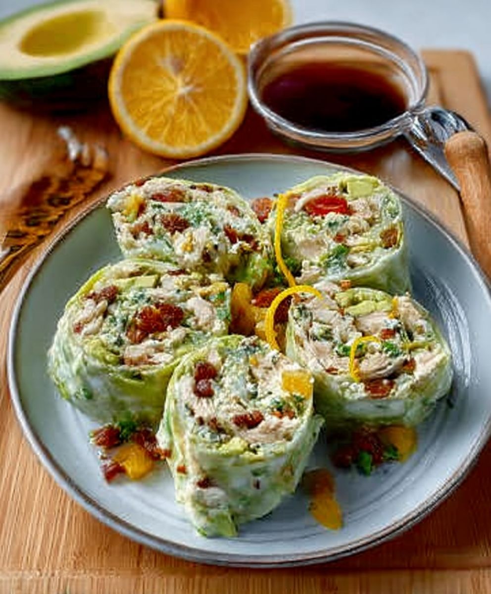 Chicken Avocado Salad Roll Ups