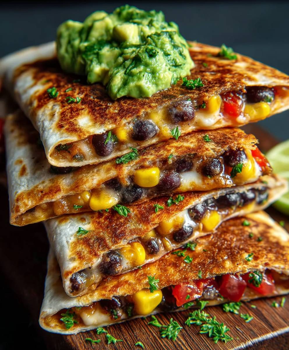Vegan Quesadillas with Black Beans
