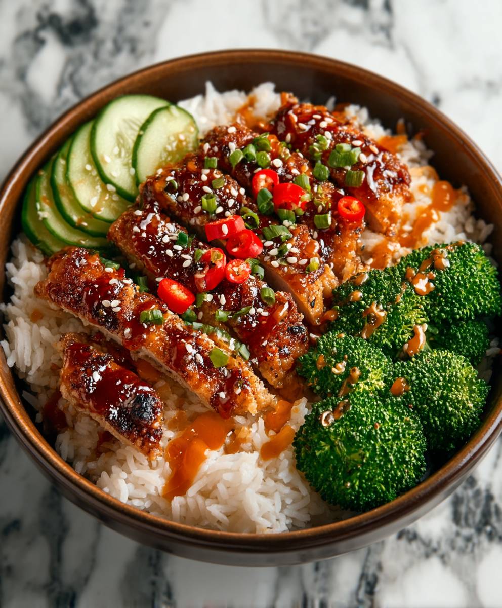 Sticky Chicken Rice Bowls