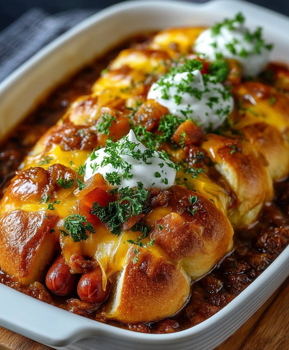 Chili Cheese Dog Bake