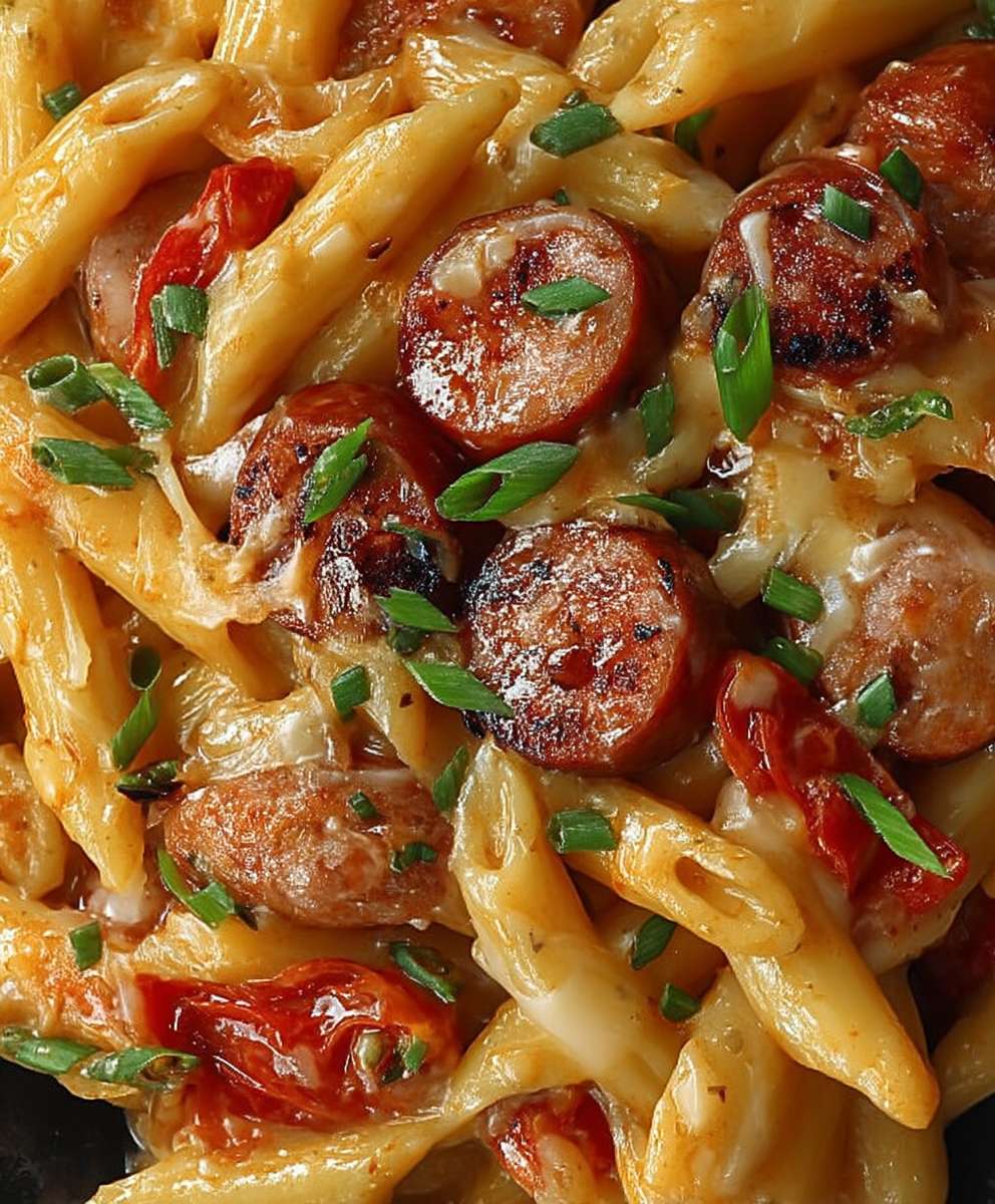 Cheesy Smoked Sausage Pasta