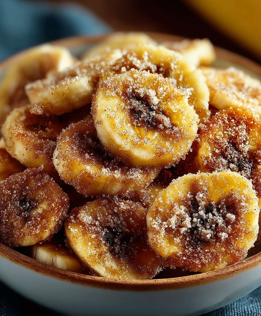 Air Fryer Cinnamon Sugar Banana Chips | Quick Crispy Snack Recipe image 2