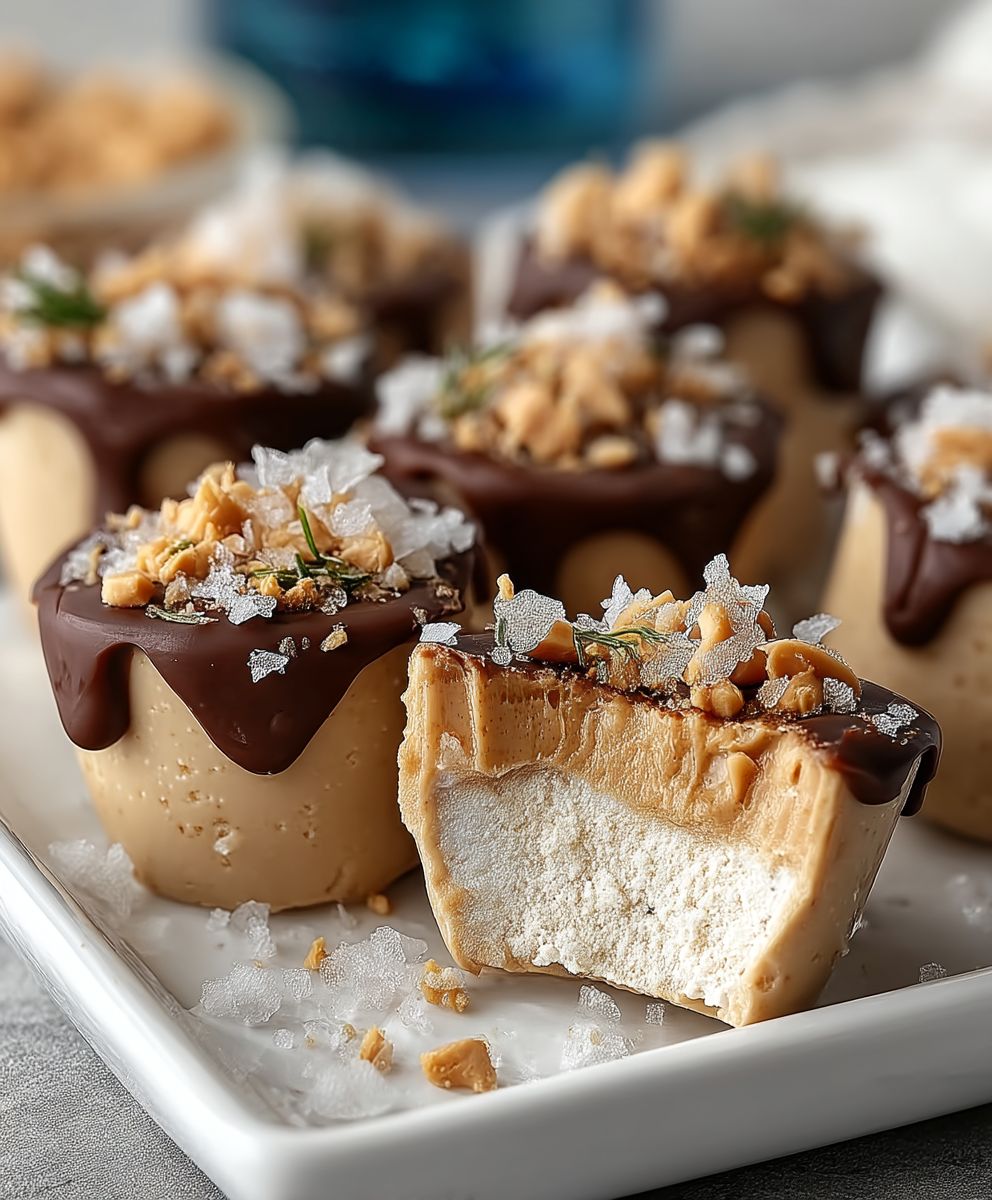 Frozen Peanut Butter Greek Yogurt Bites | Healthy High Protein Snack image 2