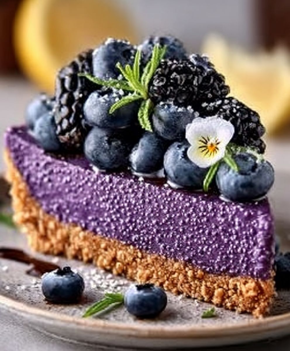 No Bake Blueberry Chia Seed Pie | Fresh Healthy Dessert Recipe image 2