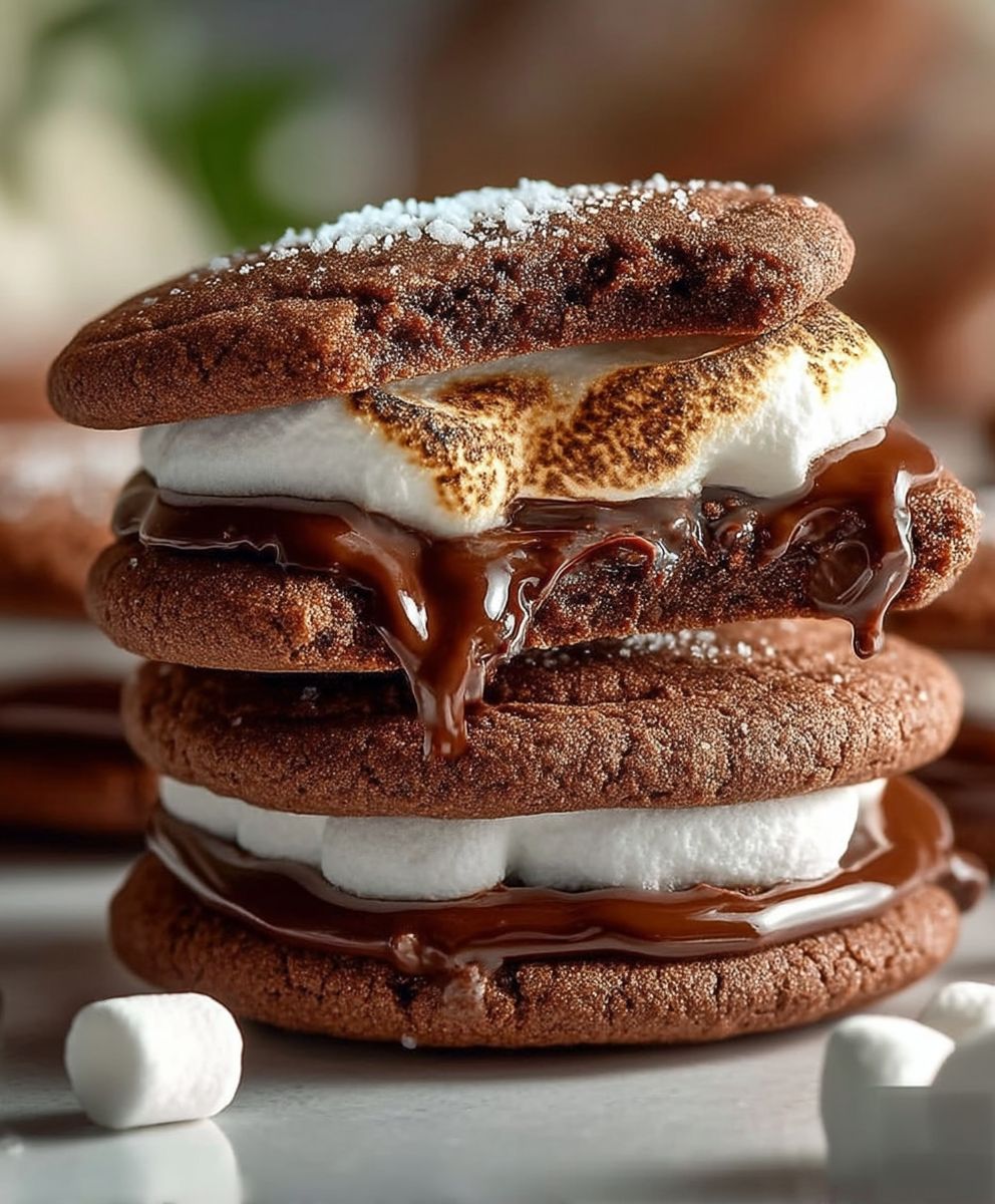 Nutella Marshmallow Cookies | Soft Gooey Chocolate Dessert Recipe image 2