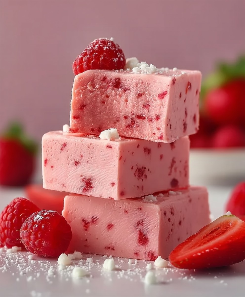 Vegan Raspberry Coconut Fudge | Sugar Free Paleo Keto Dessert image 2