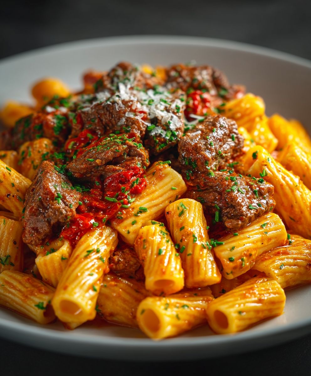 Creamy High Protein Beef Pasta | Easy Healthy Quick Dinner Recipe image 2