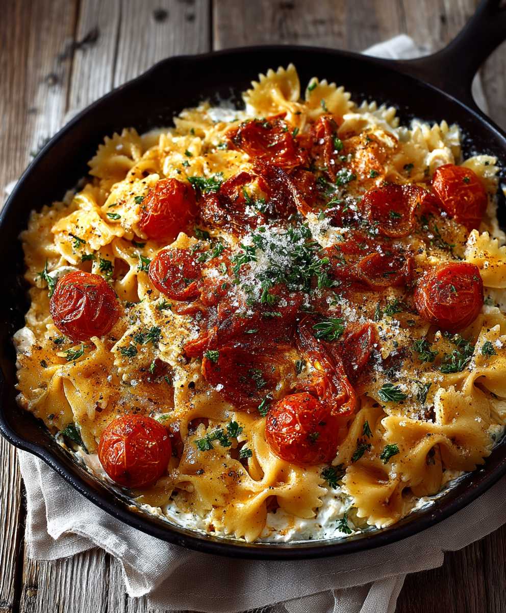 Roasted Tomato Garlic Ricotta Pasta | Easy Creamy Italian Dinner Recipe image 2